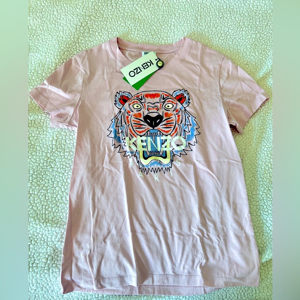 KENZO Womens Small Pink Classic Tiger Tee NWT